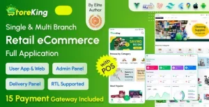 StoreKing استورکینگ اپلیکیشن و سیستم کامل فروشگاهی فلاتر و لاراول