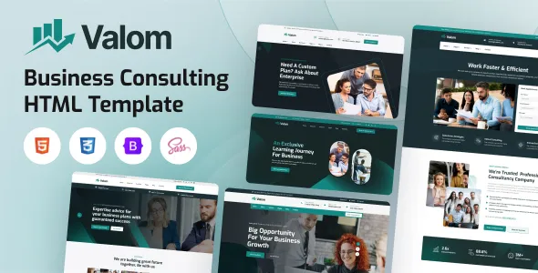 Valom والوم قالب HTML مشاوره شرکتی