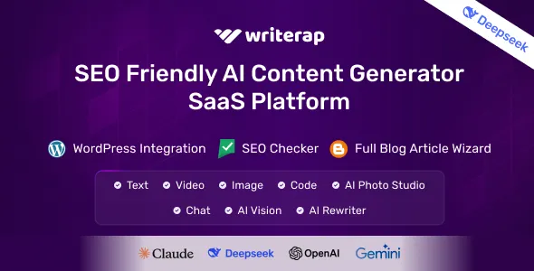 Writerap رایت اپ اسکریپت تولید محتوا و سئوی هوش مصنوعی