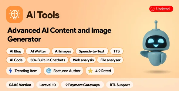 دانلود اسکریپت AI Tools SAAS