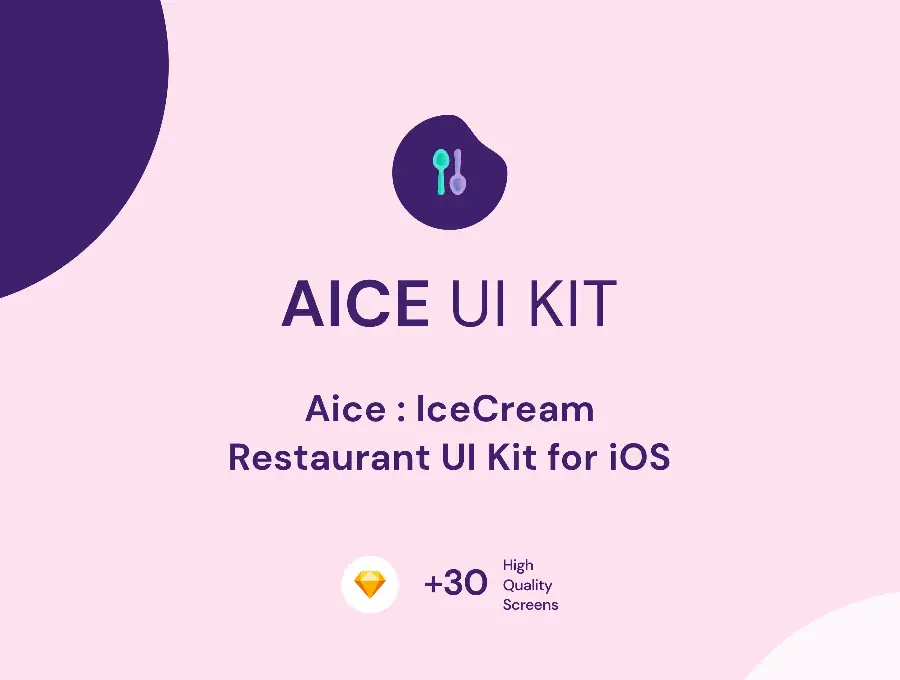 دانلود Aice UI Kit کیت رابط کاربری اپلیکیشن بستنی و ژلاتو فروشی