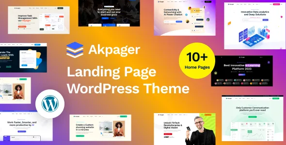 دانلود Akpager WP قالب لندینگ پیج وردپرس سازگار با المنتور