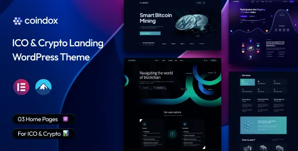 دانلود قالب لندینگ کریپتوکارنسی Coindox برای وردپرس
