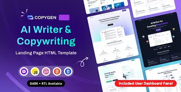 دانلود قالب اچ تی ام ال صفحه فرود CopyGen