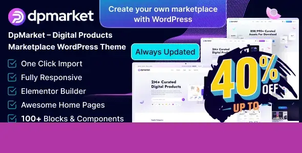 دانلود قالب فروشگاهی مولتی وندور DpMarket برای ووکامرس