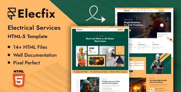 دانلود قالب اچ تی ام ال Elecfix خدمات الکترونیکی و برقکاری