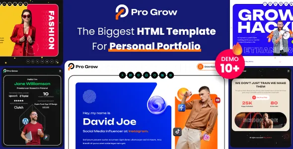 دانلود قالب اچ تی ام ال Pro Grow