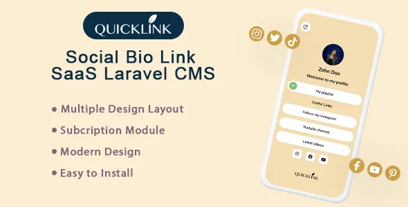 دانلود اسکریپت QuickBioLink