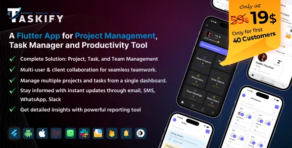دانلود اپلیکیشن فلاتر Taskify