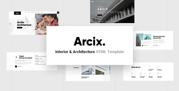 Arcix قالب HTML معماری
