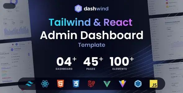DashWind دش ویند قالب چندمنظوره ناحیه مدیریتی