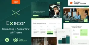 Execor قالب حسابداری و امور مالیاتی وردپرس