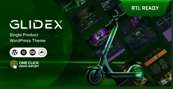 دانلود قالب فروشگاه تک محصول GlideX برای ووکامرس