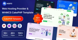 دانلود Hostc قالب هاستیگ کیک پی اچ پی و WHMCS