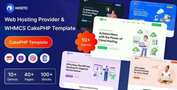 دانلود Hostc قالب هاستیگ کیک پی اچ پی و WHMCS