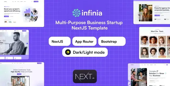دانلود قالب نکست جی اس شرکتی Infinia