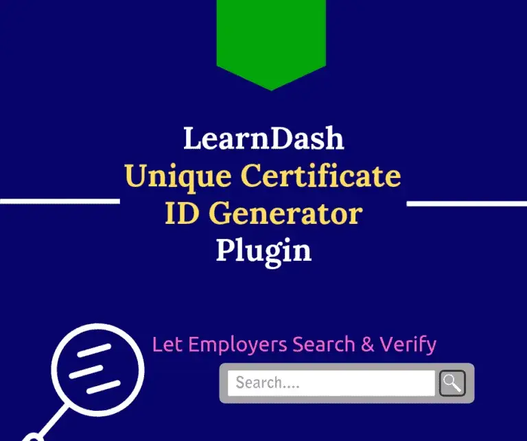دانلود افزونه LearnDash Certificate Verification Unique ID Generator برای وردپرس