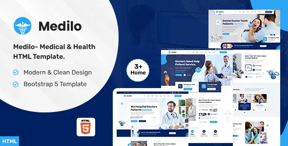 دانلود قالب HTML دندانپزشکی و سلامت دهان Medilo
