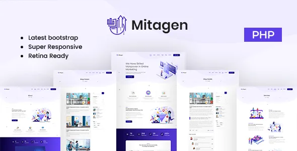دانلود قالب PHP سئو و مارکتینگ Mitagen
