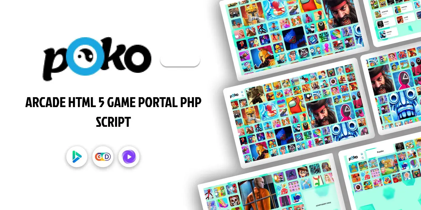 دانلود اسکریپت پرتال بازی Poko Arcade