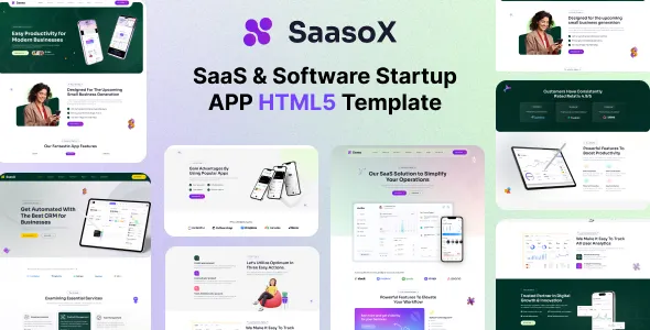 دانلود قالب اچ تی ام ال SaasoX