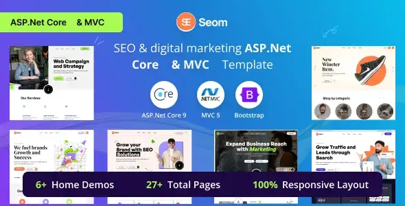 دانلود Seom قالب دیجیتال مارکتینگ ASP.Net Core و MVC