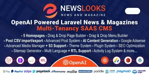 دانلود اسکریپت NewsLooks SAAS