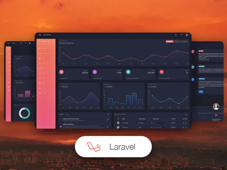دانلود قالب مدیریتی Black Dashboard Pro Laravel