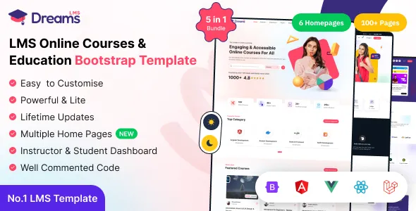 دانلود قالب سیستم آموزشی Dreams LMS