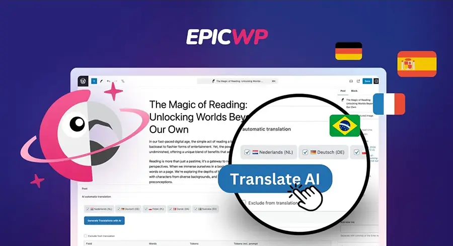 دانلود افزونه Polylang Automatic Translation with AI