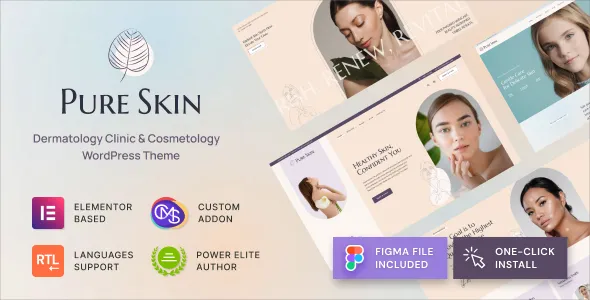 Pure Skin قالب کلینیک جراحی زیبایی وردپرس