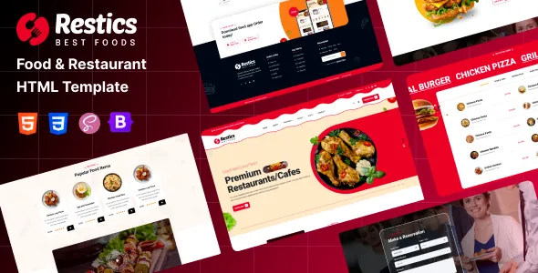 دانلود قالب اچ تی ام ال Restics