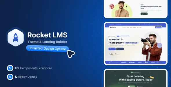 دانلود ابزار ساخت صفحه فرود Rocket LMS Theme and Landing Page Builder