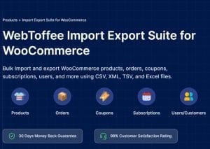 دانلود افزونه WebToffee Import Export Suite for WooCommerce
