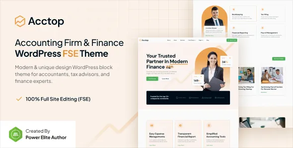 دانلود قالب حسابداری و امور مالی Acctop برای وردپرس