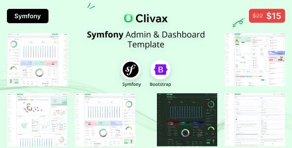 Clivax کلیواکس قالب Symfony داشبورد مدیریت