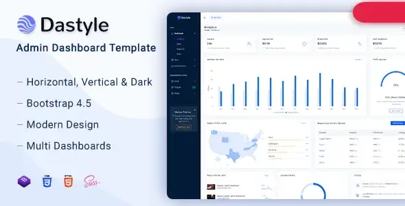 Dastyle قالب داشبورد مدیریت بوت استرپ