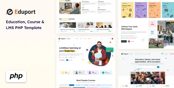 دانلود Eduport قالب PHP سایت و سیستم آموزشی