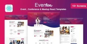 دانلود Eventen قالب رویداد و کنفرانس React