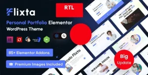 دانلود Flixta قالب نمونه کار شخصی وردپرس