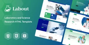 دانلود Labout قالب HTML آزمایشگاه و تحقیقات