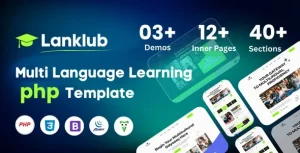 دانلود Lanklub قالب سایت آموزشی بر پایه PHP