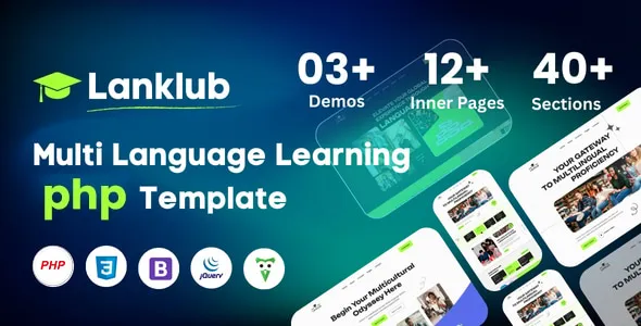 دانلود Lanklub قالب سایت آموزشی بر پایه PHP