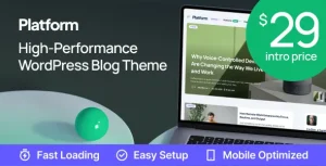 Platform پلتفرم قالب وبلاگی سریع وردپرس