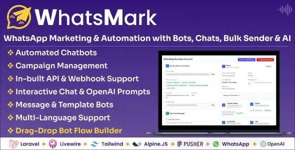 دانلود WhatsMarkSaaS اسکریپت بازاریابی و اتوماسیون واتساپ