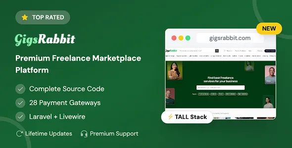 دانلود Gigsrabbit اسکریپت مارکت فریلنسری