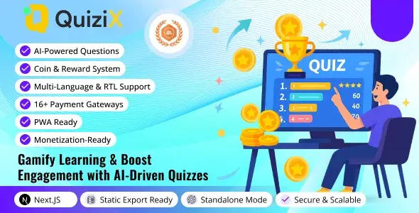 دانلود QuiziX اسکریپت لاراول کوئیز و تریویا