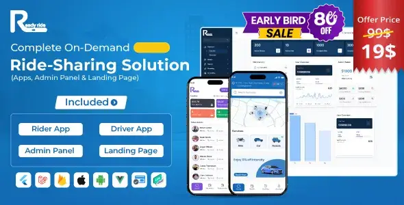 دانلود ReadyRide پلتفرم تاکسی آنلاین و سفر اشتراکی