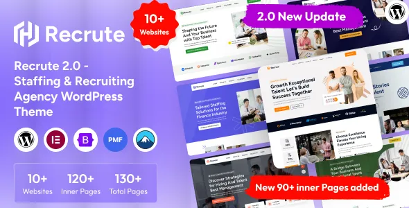 دانلود Recrute قالب آژانس خدمات استخدامی وردپرس
