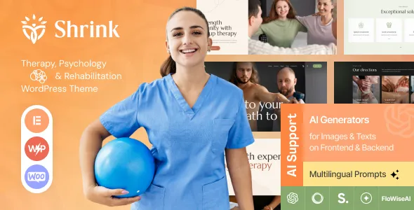 دانلود Shrink قالب تراپی و روان درمانی وردپرس